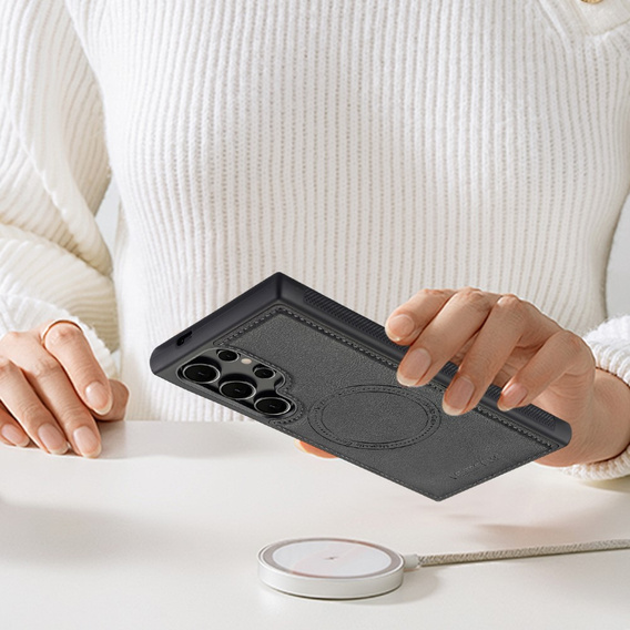 Etui do Samsung Galaxy S25 Ultra, LC.IMEEKE, kompatybilne z MagSafe – czarne