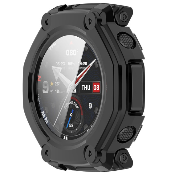2w1 Etui + Szkło hartowane do Amazfit T-Rex 3 Pro, czarne
