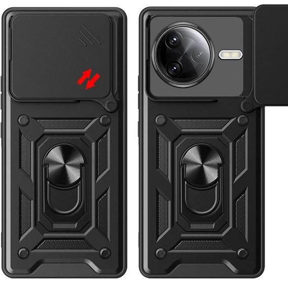 Etui pancerne do Xiaomi Poco F7 Pro, CamShield Slide, czarne