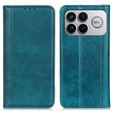 Etui z klapką do Xiaomi Poco F8 Ultra, Split Leather, zielone