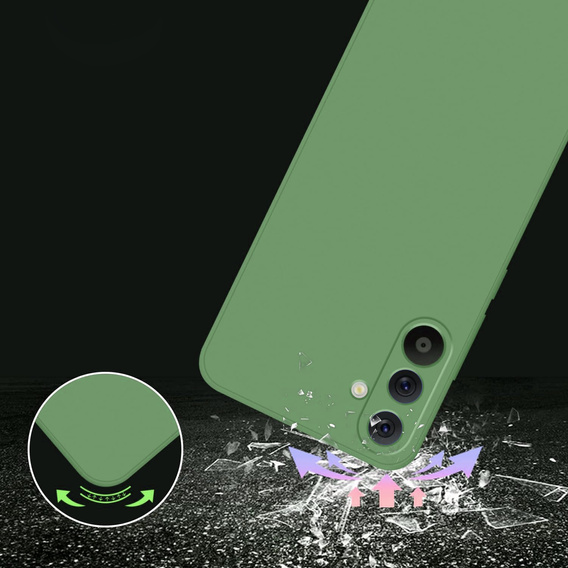 Etui do Samsung Galaxy A36 5G, Silicone Lite, zielone