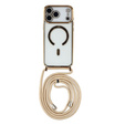 Etui do iPhone 17 Pro, Electro MagSafe, złote + Smycz