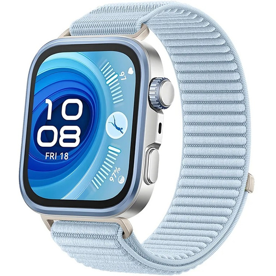 Pasek Nylonowy do Huawei Watch Fit 4 / 4 Pro / 3, Jasny Niebieski