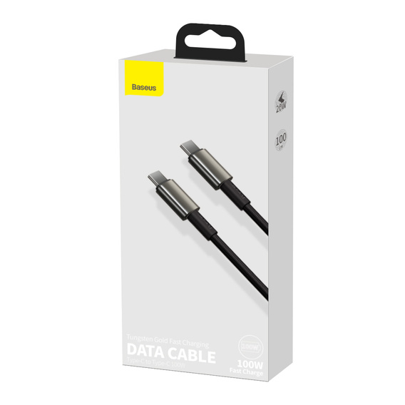 Baseus kabel Tungsten USB‑C→USB‑C 1 m 100 W - Czarny