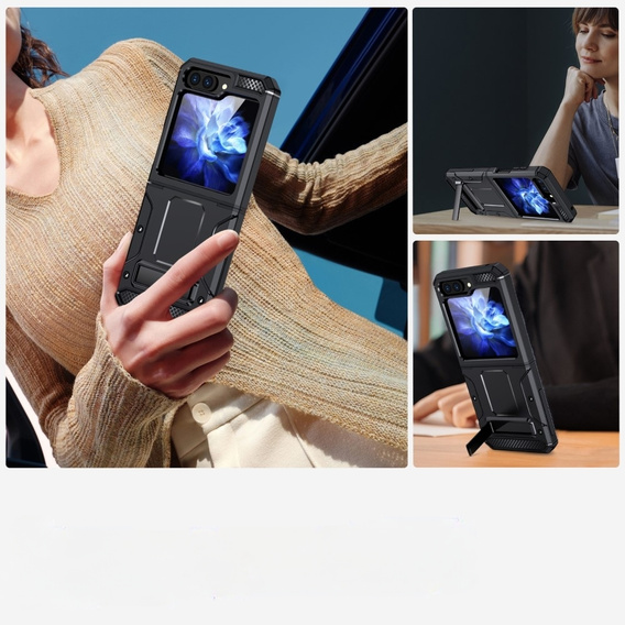 Etui do Samsung Galaxy Z Flip 5 5G, Dual-Layer Armor, czarne