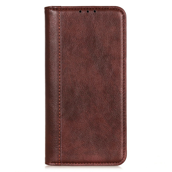 Etui do Samsung Galaxy A56 5G, Wallet Litchi Leather, brązowe