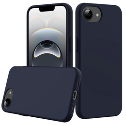 Etui do iPhone 16e, Silicone MagSafe, ciemnoniebieskie