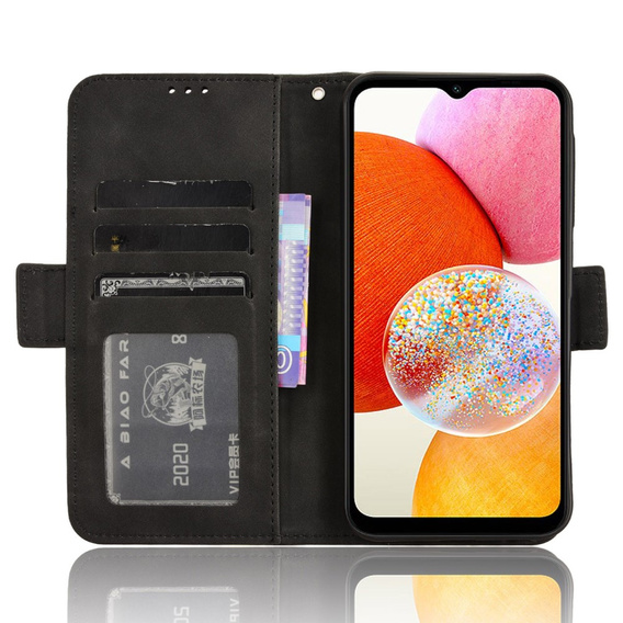 Etui z klapką do Samsung Galaxy A15 4G / 5G, Card Slot, czarne