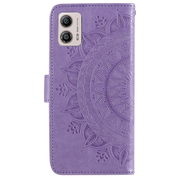 Etui z klapką do Motorola Moto G53 5G, Mandala, fioletowe