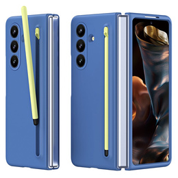 Etui ze szkłem i rysikiem do Samsung Galaxy Z Fold7 – niebieskie