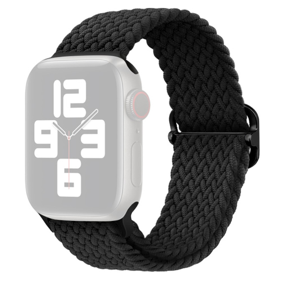 Pasek nylonowy do Apple Watch 1/2/3/4/5/6/7/8/9/10/11/SE 38/40/41/42mm, Czarny