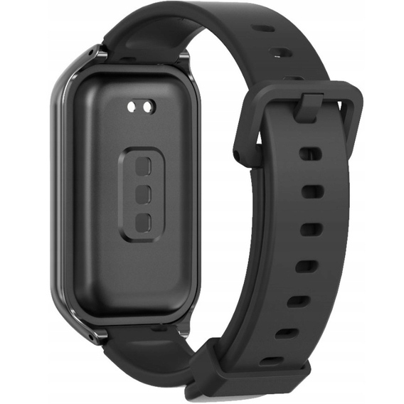 Pasek Silikonowy do Xiaomi Redmi Smart Band 2 / Xiaomi Smart Mi Band 8 Active, Czarny