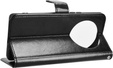Etui z klapką do Honor Magic 7 Lite, Crazy Horse Wallet, czarne