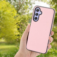 Etui skórzane do Samsung Galaxy A54, Obudowa Lychee leather Case, różowe