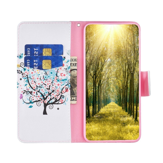 Etui z klapką do Xiaomi 13T / 13T Pro, Wallet, Colorful Tree białe