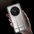 Etui do Vivo X200 Pro 5G, Magnetic Dual Glass, srebrne