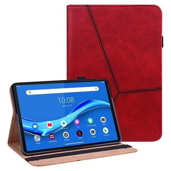 Etui do Lenovo Tab M10 Plus TB-X606F, Classic, z miejscem na rysik, czerwone