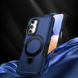 Etui do Samsung Galaxy A15 5G, Kickstand Ring, niebieskie + szkło 9H