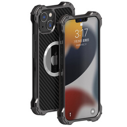 Etui R-JUST do iPhone 13, pancerne, do MagSafe, czarne