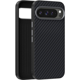Etui ABEEL do Google Pixel 10 / 10 Pro, do MagSafe, z fakturą karbonu, czarne