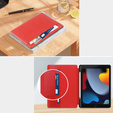 Etui do iPad 10.2" 2021/2020/2019 (9/8/7 gen.), Business Card and Pen Slot, czerwone
