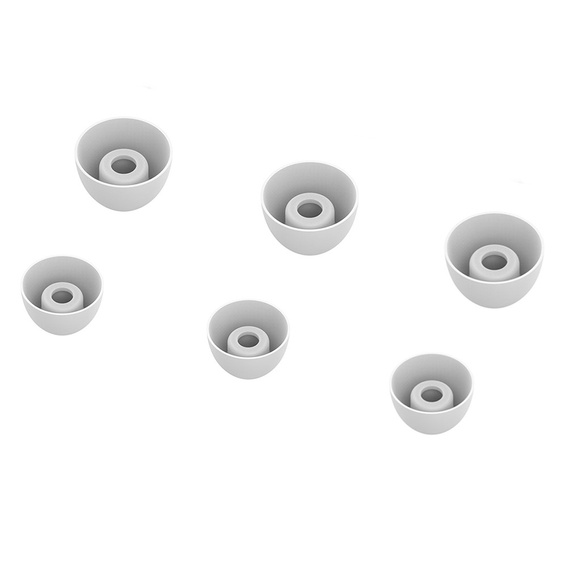 Silikonowe gumki do słuchawek Samsung Galaxy Buds2, 3 Pary, White