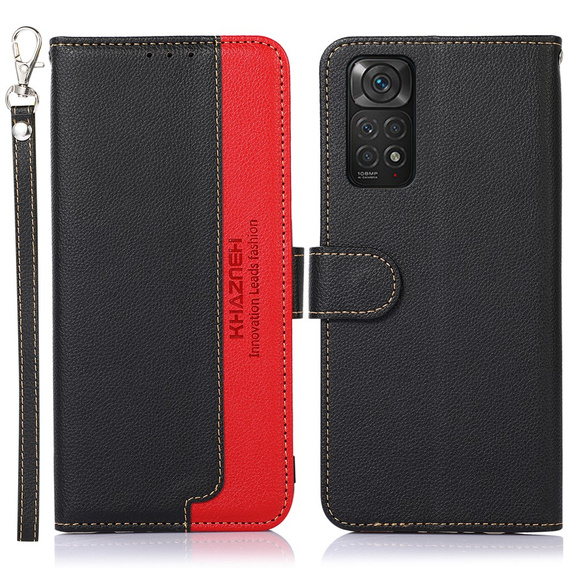 Etui Wallet do Xiaomi Redmi Note 11/11S, KHAZNEH, Dual Color, Black