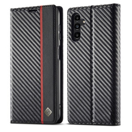 Etui z klapką do Samsung Galaxy A35 5G, Carbon LC.IMEEKE, czarne