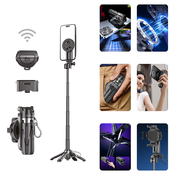 Blavec Selfie Stick Aluminium Coco Mini P-05 tripod + pilot + mocowanie 0,41 metra - czarny