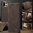 Etui CASEME do OnePlus 15, Leather Wallet Case, brązowe