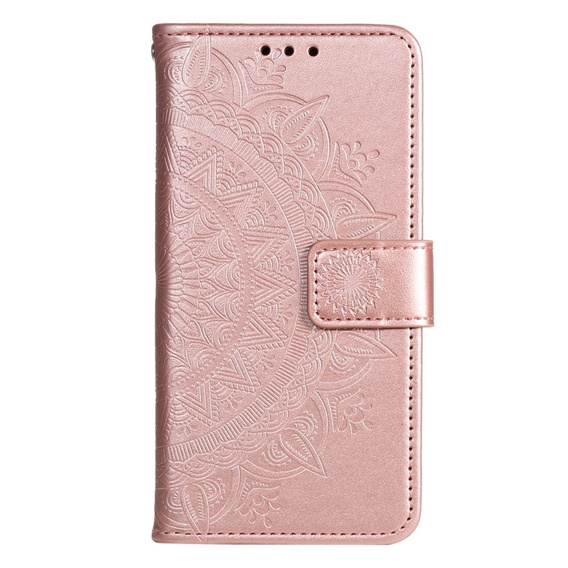 Etui z klapką do Oppo A17, Mandala, różowe rose gold