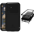 Etui Love Mei do Samsung Galaxy S25+ Plus, pancerne ze szkłem, czarne