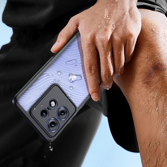 Etui DuxDucis do Motorola Edge 50 Pro 5G, Aimo case, przezroczyste / czarne