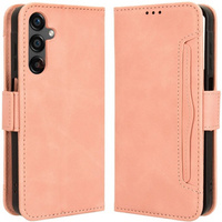 Etui z klapką do Samsung Galaxy A25 5G, Card Slot, różowe