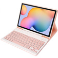 Etui z klawiaturą do Samsung Galaxy Tab S6 Lite 10.4" 2020/2022/2024, Pen Slot, różowe rose gold