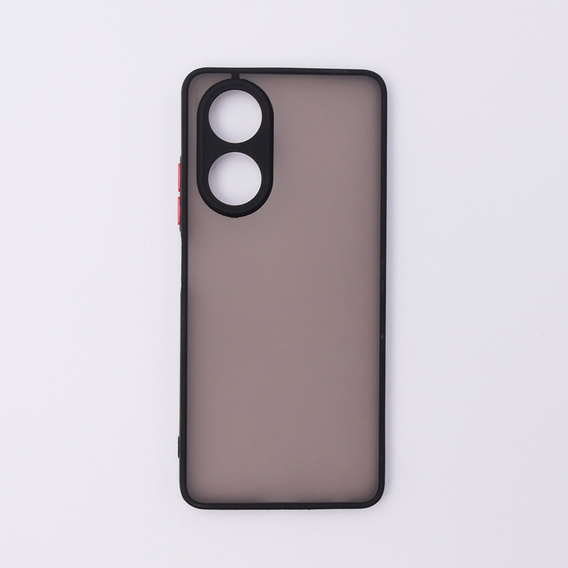 Etui silikonowe do Oppo A78 5G, z ochroną aparatu, przezroczyste / czarne