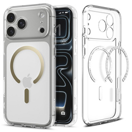 Etui Spigen do iPhone 17 Pro Max, Ultra Hybrid MagSafe, Clear / Gold