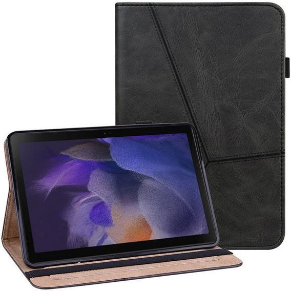 Etui do Samsung Galaxy Tab A8 10.5 SM-X200 SM-X205, Skórzane z paskiem, Czarne