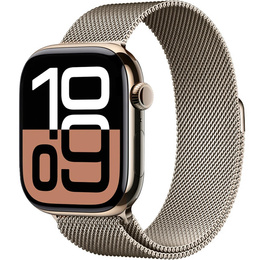 Bransoleta Milanese do Apple Watch 1/2/3/4/5/6/7/8/9/10/11/SE 38/40/41/42mm, Szampański złoty