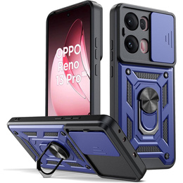 Etui pancerne do Oppo Reno 13 Pro, CamShield Slide, niebieskie