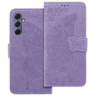 Etui z klapką do Samsung Galaxy M34 5G, Butterfly, fioletowe