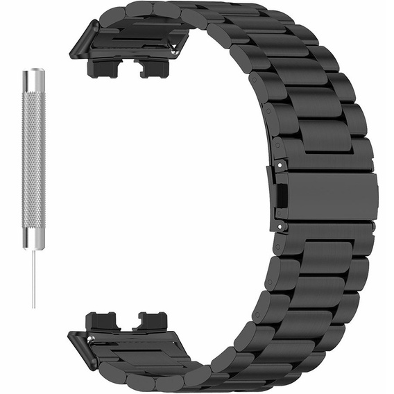 Bransoleta Stalowa do Huawei Band 8 / Huawei Band 9 / Huawei Band 10, Czarna