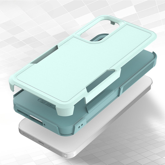 Etui pancerne do Samsung Galaxy A35 5G, Dual Shockproof, zielone