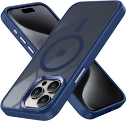 Etui do iPhone 15 Pro, MagColor do MagSafe, granatowe