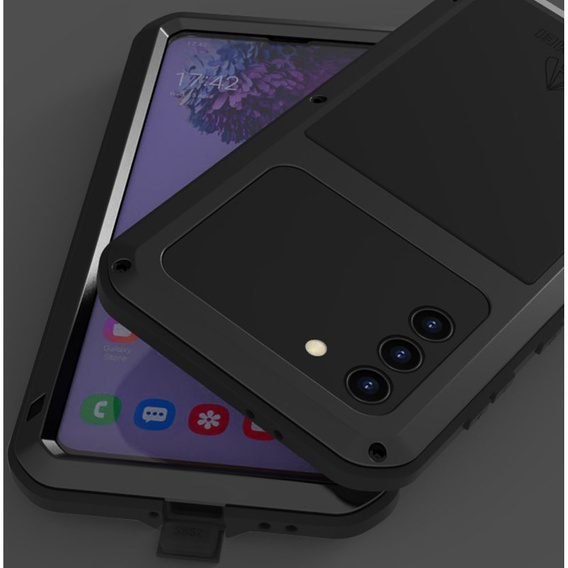 OUTLET Etui Love Mei do Samsung Galaxy S21+ Plus, pancerne ze szkłem, czarne
