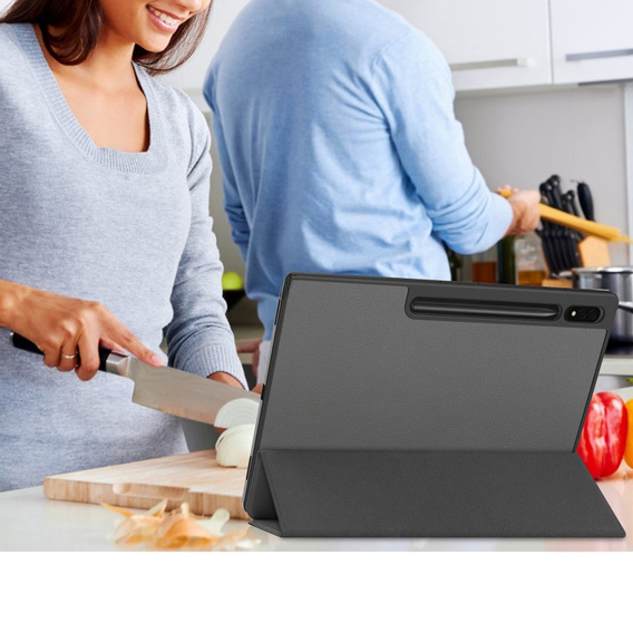 Etui do Samsung Galaxy Tab S10 Ultra, Smartcase z miejscem na rysik, szare