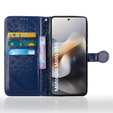 Etui z klapką do Motorola Moto G56 5G, Wallet Rhombus, niebieskie
