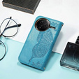 Etui z klapką do Xiaomi Poco F7 Ultra, Butterfly, niebieskie