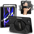 Etui Dexnor 360° do iPad Pro 11 2024 (5 gen.), z paskiem i miejscem na rysik - czarne