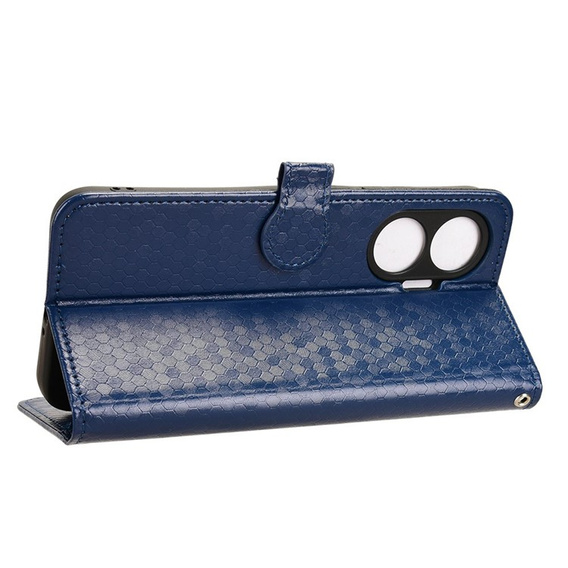 Etui z klapką do Xiaomi Poco F7 Wallet Rhombus - niebieskie